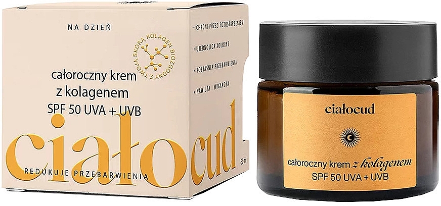 Krem do twarzy z kolagenem - Flagolie Cialocud Cream With Collagen SPF 50 UVA + UVB — Zdjęcie N1