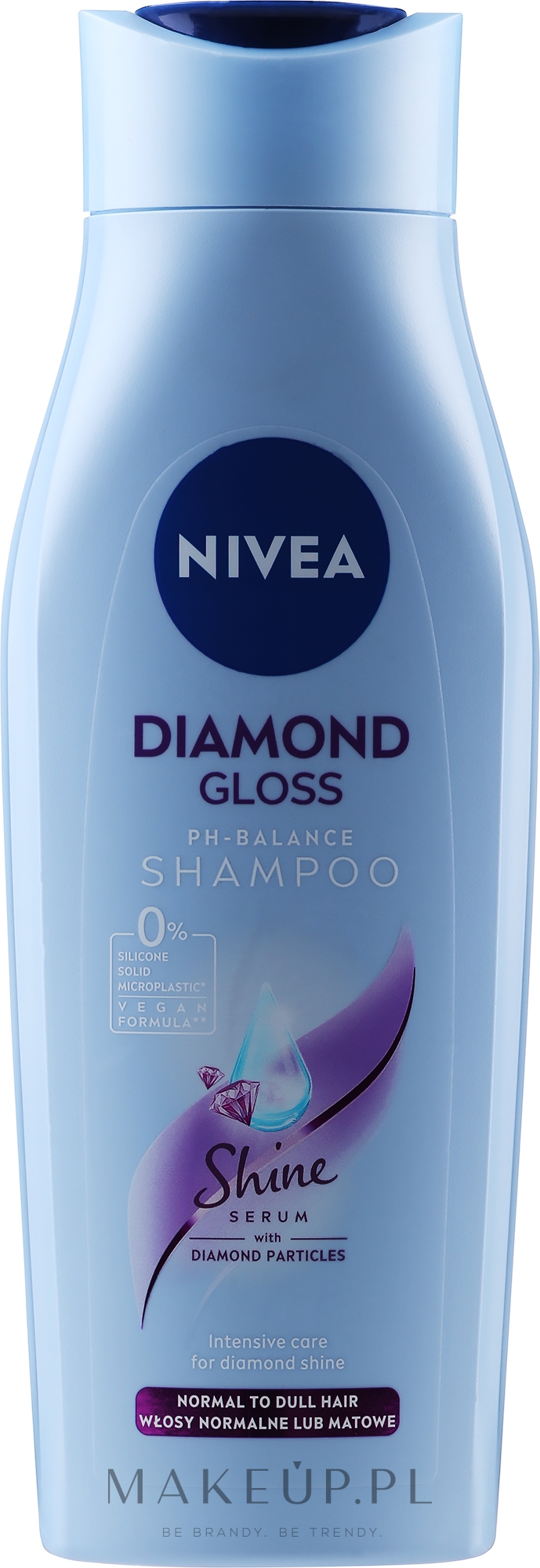 Nabłyszczający szampon wygładzający do włosów - NIVEA Shine Shampoo Diamond Gloss — Zdjęcie 400 ml