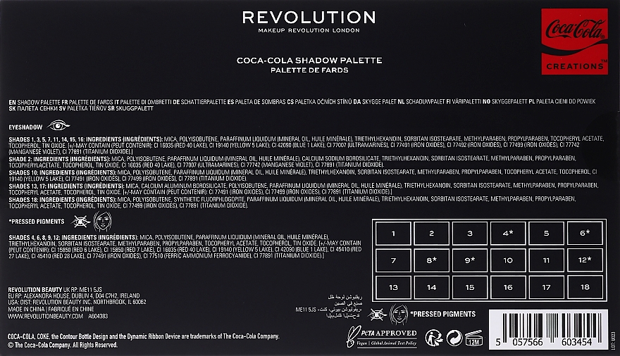 Paletka cieni do powiek - Makeup Revolution x Coca-Cola Creations Shadow Palette — Zdjęcie N3