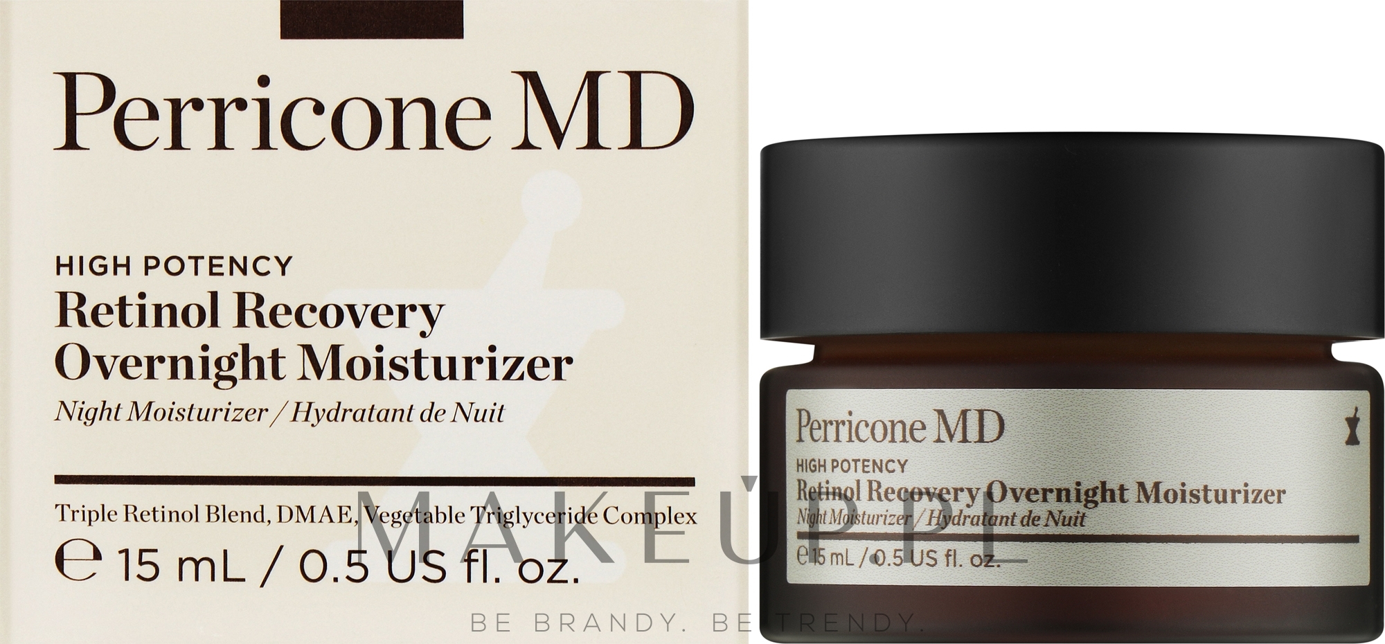 Ultra odżywczy nawilżający krem do twarzy - Perricone MD High Potency Retinol Recovery Overnight Moisturizer — Zdjęcie 15 ml