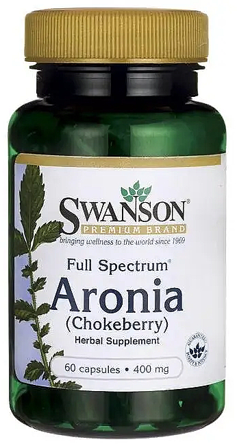 Suplement diety Aronia 400 mg - Swanson Full Spectrum Aronia (Chokeberry) — Zdjęcie N2