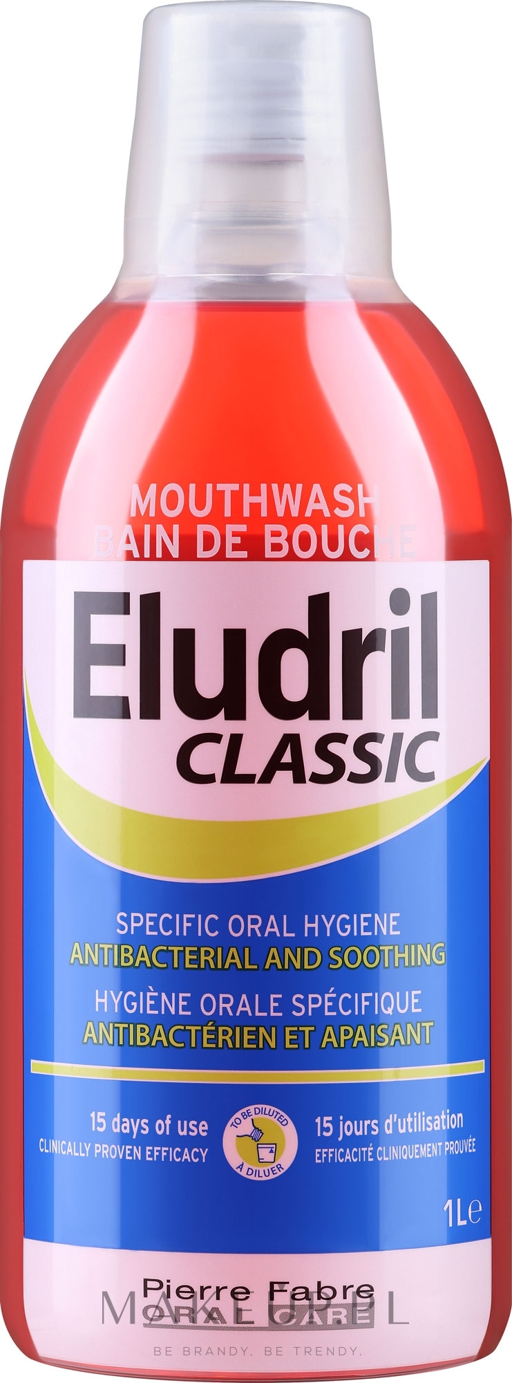 Płyn do płukania jamy ustnej z dozownikiem - Pierre Fabre Oral Care Eludril Classic Mouthwash — Zdjęcie 1000 ml