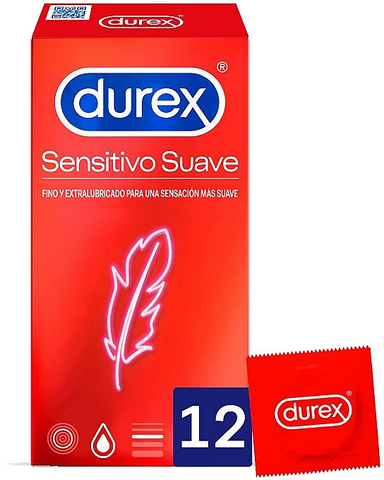 Prezerwatywy, 12 szt. - Durex Sensitive Soft — Zdjęcie N1