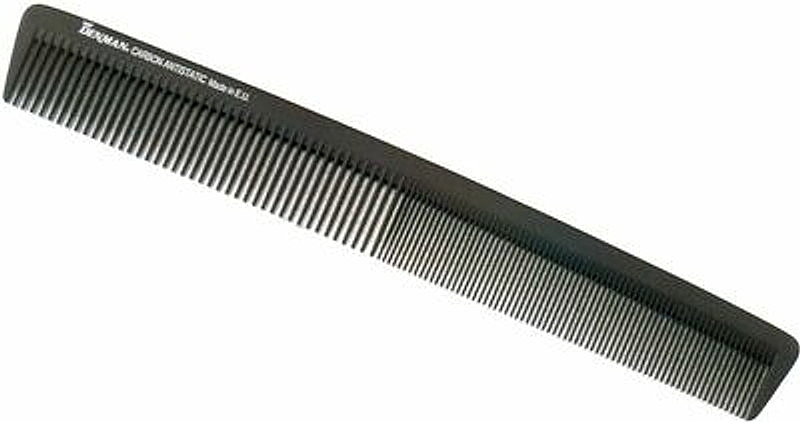 Grzebień do włosów DC08, czarny - Denman Carbon Barbering Comb — Zdjęcie N1