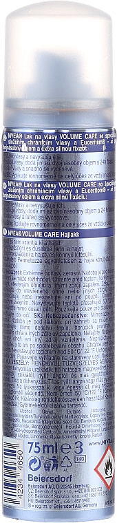 Lakier do włosów zwiększający objętość - NIVEA Hair Care Volume Sensation Styling Spray — Zdjęcie N4