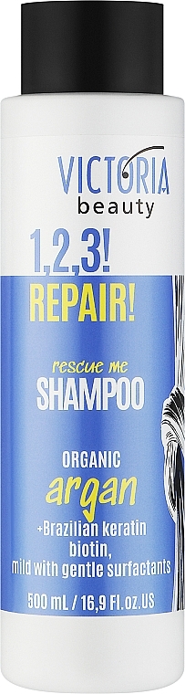 Szampon do włosów zniszczonych - Victoria Beauty 1,2,3! Repair! Shampoo — Zdjęcie N1