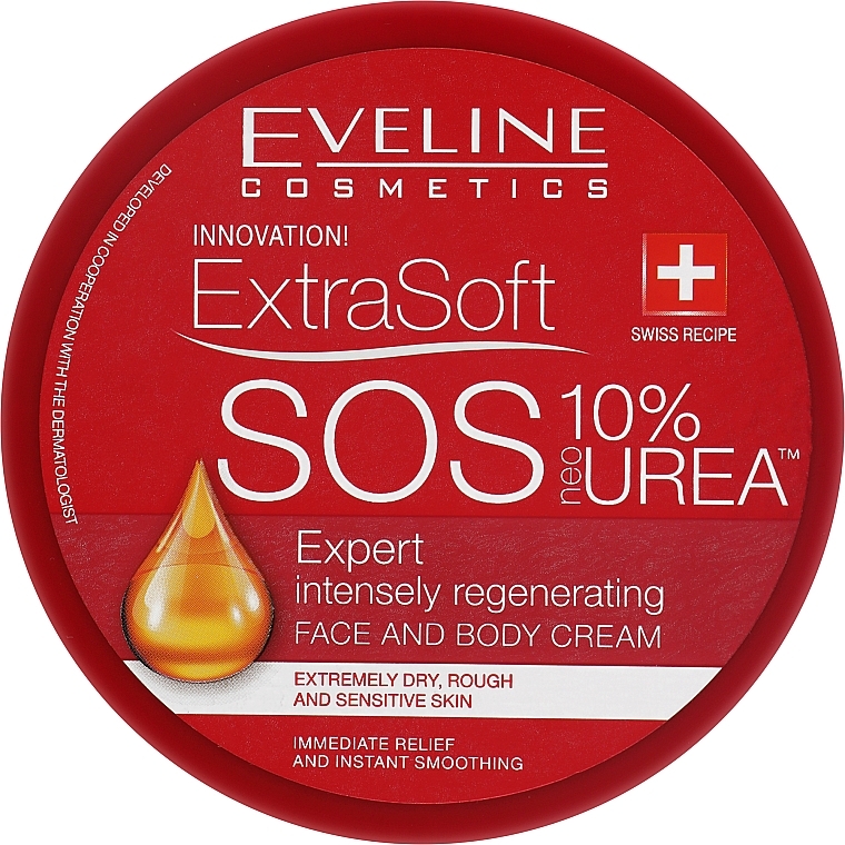 Specjalistyczny krem intensywnie regenerujący do twarzy i ciała - Eveline Cosmetics Extra Soft SOS  — Zdjęcie N1