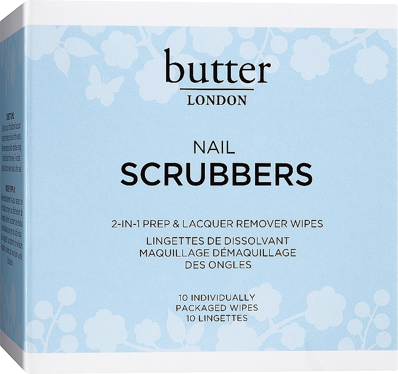 Chusteczki do usuwania lakieru do paznokci - Butter London Nail Scrubbers 2-In-1 Prep & Lacquer Remover Wipes — Zdjęcie N1
