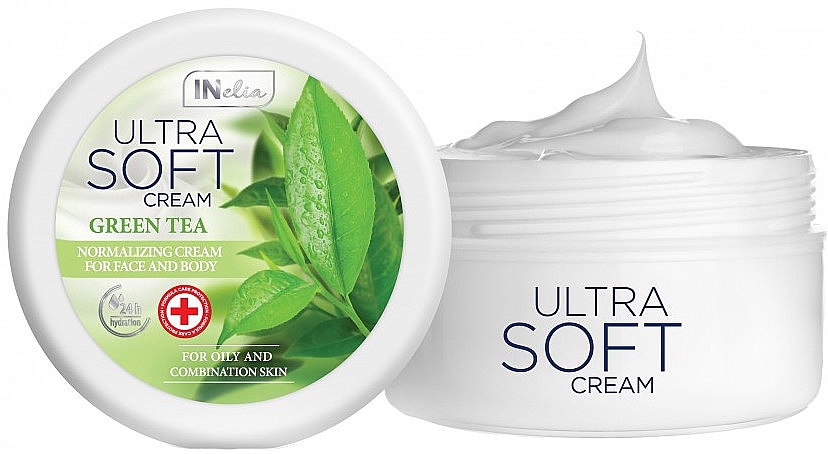 Normalizujący krem do twarzy i ciała - Revers Inelia Green Tea Normalizing Face & Body Cream — Zdjęcie N1
