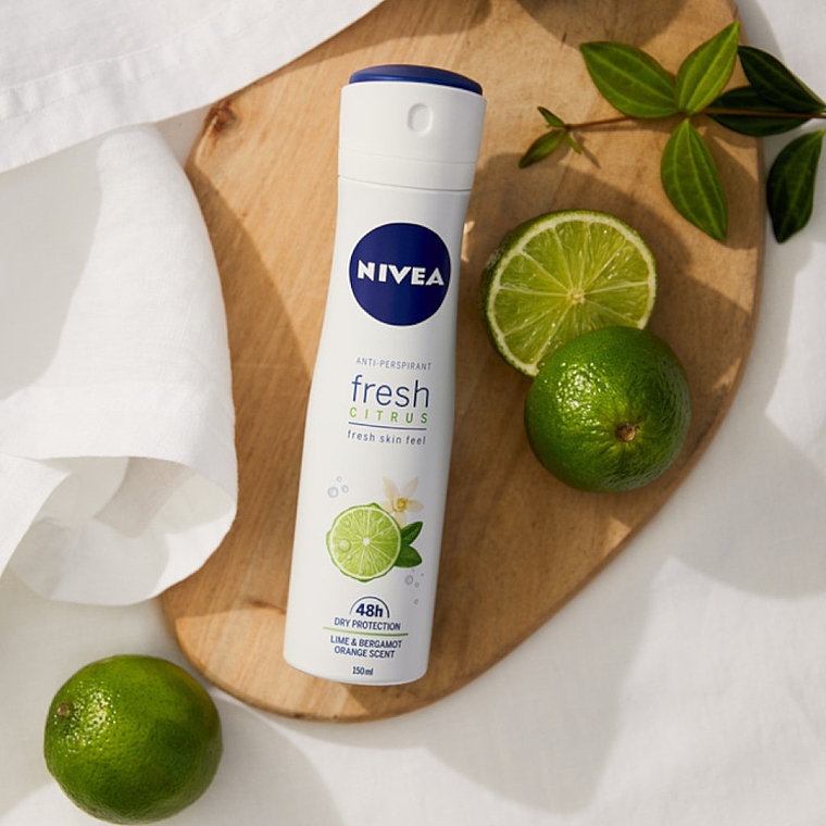 Dezodorant w sprayu - NIVEA Anti-Respirant Fresh Citrus Fresh Skin Feel Lime & Bergamot Orange Scent — Zdjęcie N3
