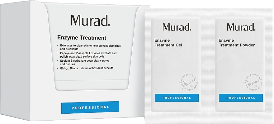 PRZECENA! Zestaw do leczenia trądziku - Murad Acne Enzyme Treatment 25 Piece Pack (Gel 9ml + Powder 8g) * — Zdjęcie N1