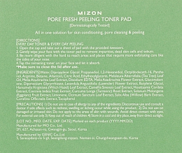 Krążki peelingujące do oczyszczania skóry - Mizon Pore Fresh Peeling Toner Pad — Zdjęcie N3