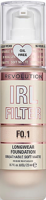 Podkład tonujący do twarzy - Makeup Revolution IRL Filter Longwear Foundation — Zdjęcie N1