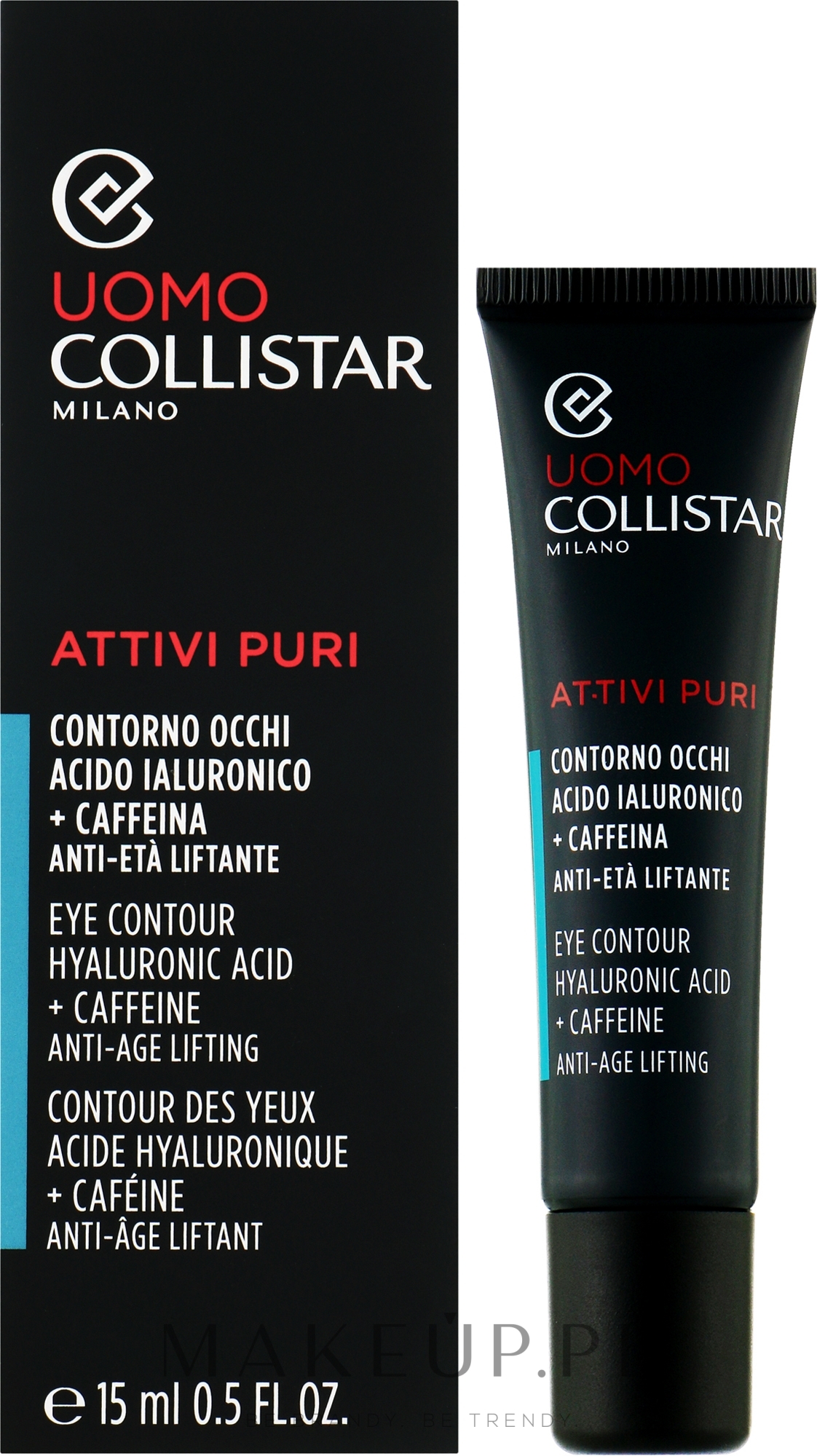 Krem do pielęgnacji skóry wokół oczu - Collistar Attivi Puri Uomo Eye Contour Cream — Zdjęcie 15 ml
