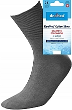 Skarpetki zdrowotne ze srebrem, szare - DeoMed Cotton Silver — Zdjęcie N1