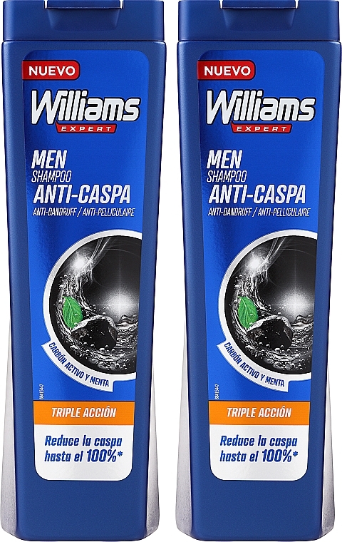 Zestaw - Williams Men Anti-Dandruff Shampoo Triple Action (shmp/2 x 250ml) — Zdjęcie N1