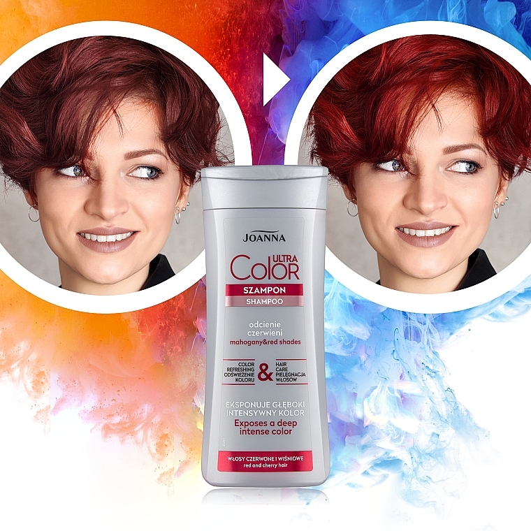 Szampon do włosów czerwonych i wiśniowych - Joanna Ultra Color System — Zdjęcie N3