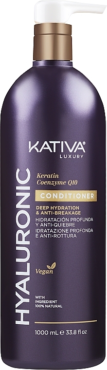 Odżywka do włosów - Kativa Hyaluronic Keratin & Coenzyme Q10 Conditioner — Zdjęcie N1