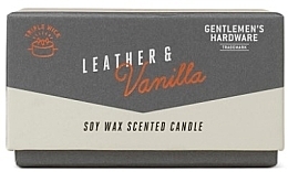 Świeca zapachowa, 3 knoty - Gentleme's Hardware Soy Wax Candle 587 Leather & Vanilla — Zdjęcie N2