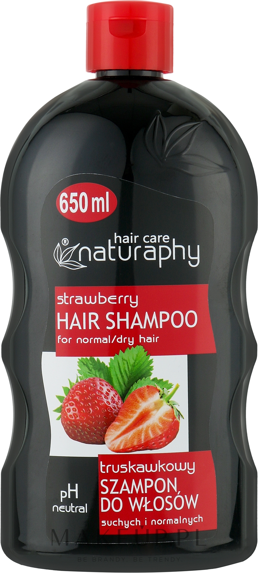 Truskawkowy szampon do włosów suchych i normalnych - Naturaphy Shampoo — Zdjęcie 650 ml