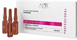 Ampułki wypełniające zmarszczki i ujędrniające skórę twarzy - APIS Professional Secret Of Youth Filling And Tensing Ampoules — Zdjęcie N1