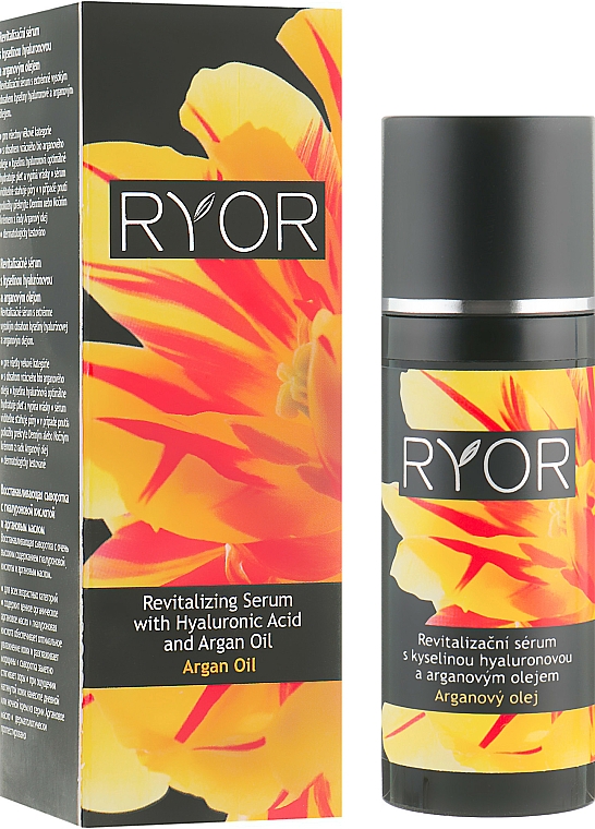Serum rewitalizujące do twarzy z kwasem hialuronowym i olejem arganowym - Ryor Revitalizing Serum With Hyaluronic Acid And Argan Oil