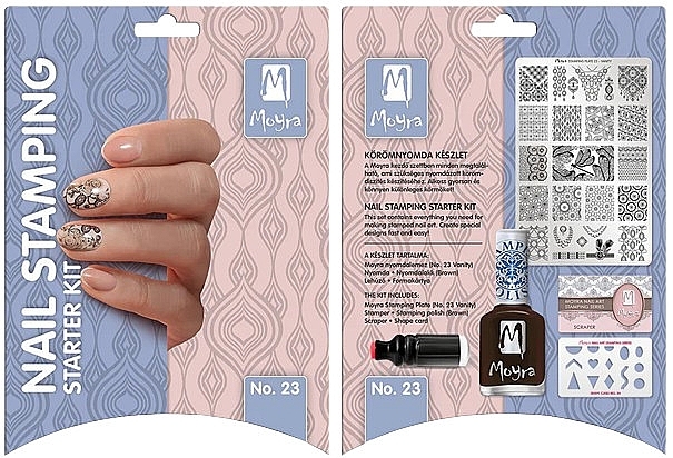 Zestaw do stemplowania dla początkujących №23 - Moyra Nail Stamping Starter Kit — Zdjęcie N1