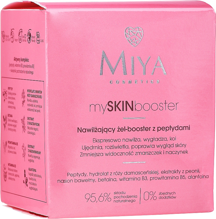 Wzmacniający żel nawilżający do twarzy z peptydami - Miya Cosmetics My Skin Booster Moisturizing Gel-Booster With Peptides — Zdjęcie N2