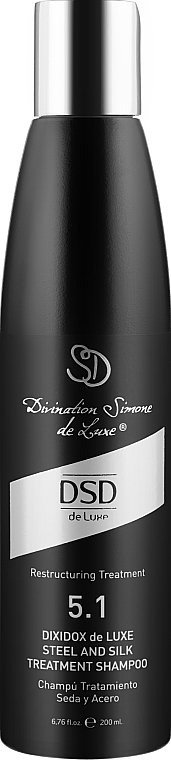 Regenerujący szampon Stal i jedwab De Lux N 5.1 - Simone DSD De Luxe Dixidox DeLuxe Steel and Silk Treatment Shampoo — Zdjęcie N1