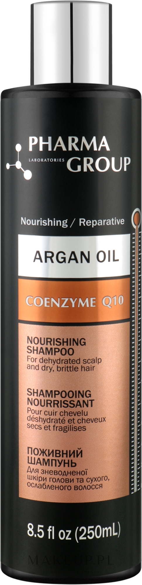 Odżywczy szampon do włosów Olej arganowy + koenzym Q10 - Pharma Group Laboratories Argan Oil + Coenzyme Q10 Shampoo — Zdjęcie 250 ml
