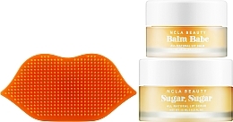 Zestaw do twarzy - NCLA Beauty Pumpkin Spice Lip Care Set Limited Edition (lip/balm/10ml + lip/scr/15ml + acc) — Zdjęcie N2