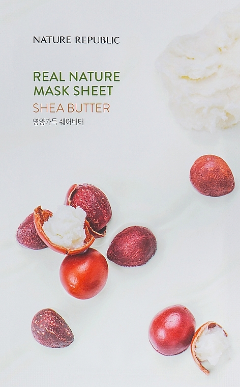 Maska w płachcie z ekstraktem z masła shea - Nature Republic Real Nature Mask Sheet Shea Butter