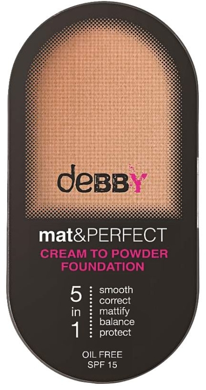 Baza pod makijaż - Debby Mat And Perfect 5 In 1 Foundation SPF 15