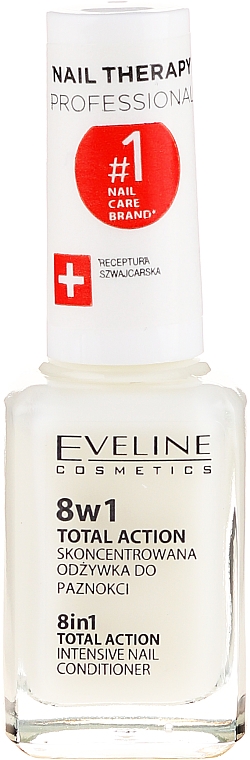 PRZECENA! Preparat do regeneracji paznokci 8 w 1 - Eveline Cosmetics Nail Therapy Total Action 8 in 1 * — Zdjęcie N2