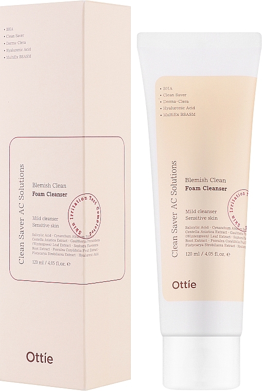 Pianka oczyszczająca dla skóry problematycznej - Ottie Blemish Clean Foam Cleanser — Zdjęcie N2