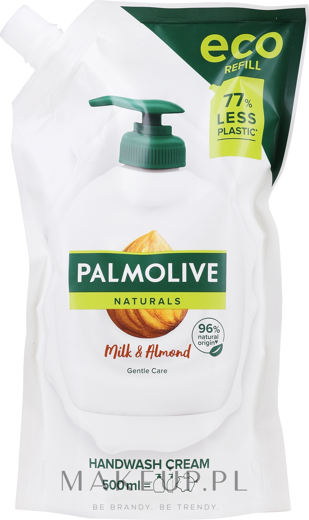 Kremowe mydło w płynie do rąk zapas Mleko i Migdał - Palmolive Naturals Milk & Almond — Zdjęcie 500 ml