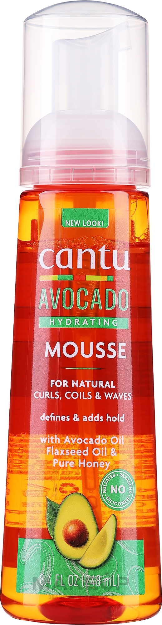 Nawilżająca pianka do włosów - Cantu Avocado Hydrating Hair Styling Mousse — Zdjęcie 248 ml