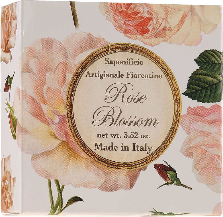 Naturalne mydło w kostce Róża - Saponificio Artigianale Fiorentino Rose Blossom Soap — Zdjęcie N1