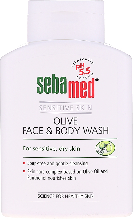 Oliwkowa emulsja do mycia twarzy i ciała - Sebamed Olive Face & Body Wash — Zdjęcie N1