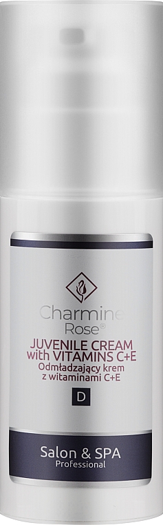 Odmładzający krem do twarzy z witaminami C+E - Charmine Rose Salon & SPA Professional Juvenile Cream With Vitamins C + E — Zdjęcie N4