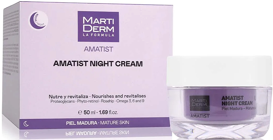 Krem do twarzy na noc - MartiDerm Amatist Nourishes And Revitalises Night Cream — Zdjęcie N1