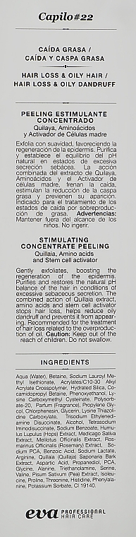 Regulujący koncentrat peelingujący przeciw wypadaniu włosów - Eva Professional Capilo Vitalikum Peeling #22 — Zdjęcie N3