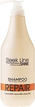 Regenerujący szampon z jedwabiem do włosów - Stapiz Sleek Line Repair — Zdjęcie N4