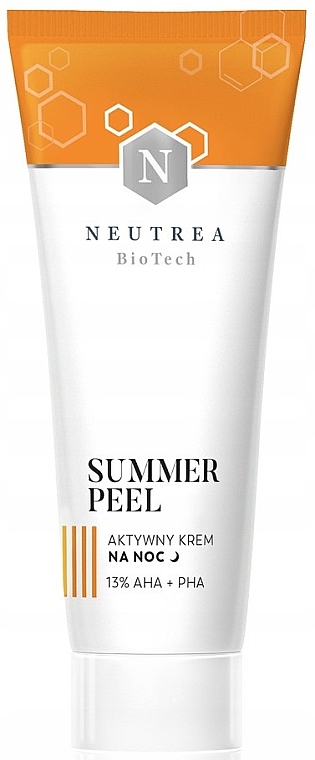 Kremowy peeling na noc z 13% kwasami AHA + PHA - Neutrea BioTech Summer Peel Active Night Cream — Zdjęcie N1