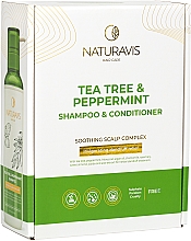 Zestaw do włosów Drzewo herbaciane i mięta pieprzowa - Naturavis Tea Tree & Peppermint Shampoo & Conditioner Set (shm/500ml + cond/500ml) — Zdjęcie N3