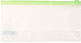 Kosmetyczka podróżna, 499306, przezroczysta z zielonym suwakiem - Inter-Vion — Zdjęcie N1