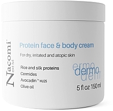 Krem do twarzy i ciała do skóry suchej i podrażnionej - Nacomi Protein Face Cream — Zdjęcie N1