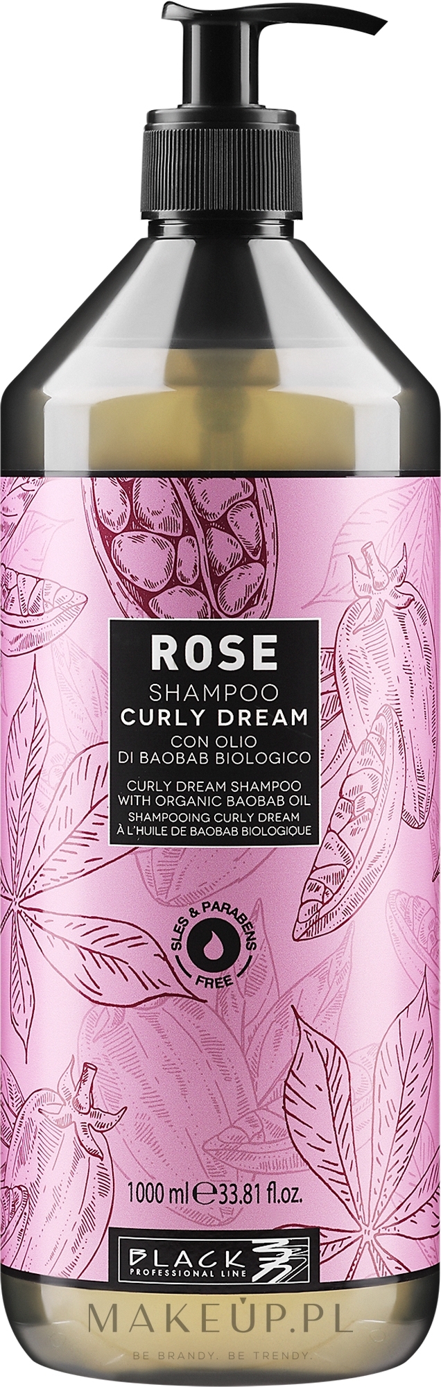 Szampon do włosów kręconych - Black Professional Line Rose Shampoo Curly Dream  — Zdjęcie 1000 ml