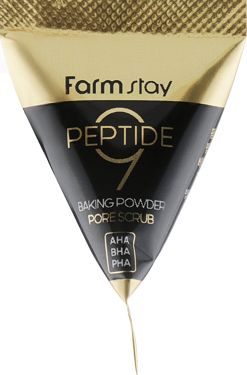 Peeling z kompleksem peptydowym i aminokwasami - FarmStay Peptide 9 Baking Powder Pore Scrub — Zdjęcie N1