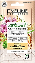 Wygładzająco-detoksykująca maseczka-peeling z białą glinką - Eveline Cosmetics Natural Clay & Herbs — Zdjęcie N1